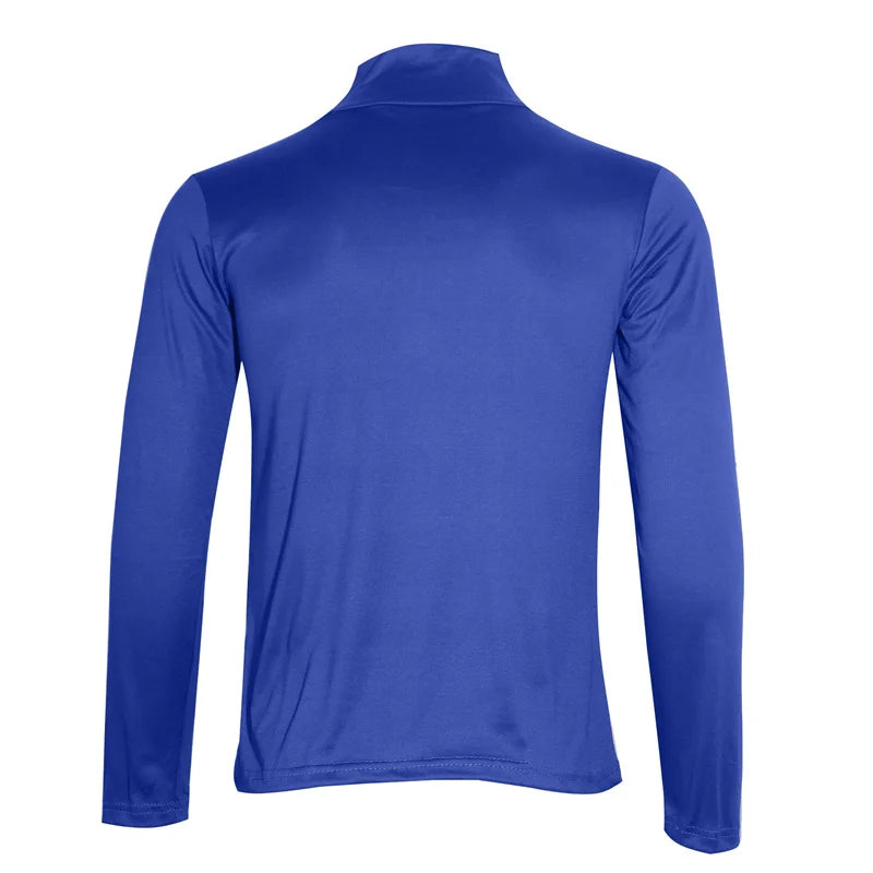Men's High Neck T-Shirt - Fashion Solid Slim-Fit Long Sleeve Basic Tee