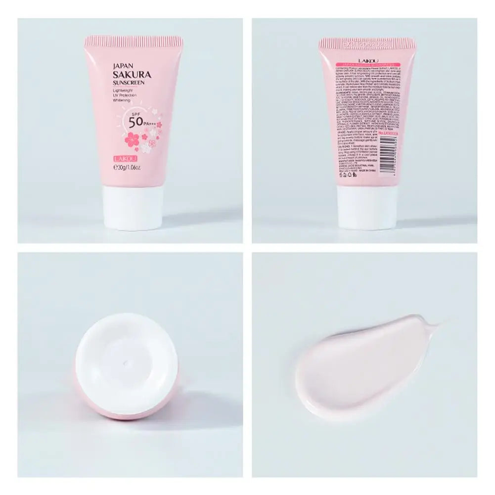 Sakura Sunscreen Cream SPF50 - Moisturizing UV Protection for Face & Body