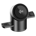Chargeur sans fil magnétique intelligent Qi2 3 en 1 de 15 W avec rotation automatique pour Android, iPhone, iWatch et AirPods, station de charge rapide MagSafe
