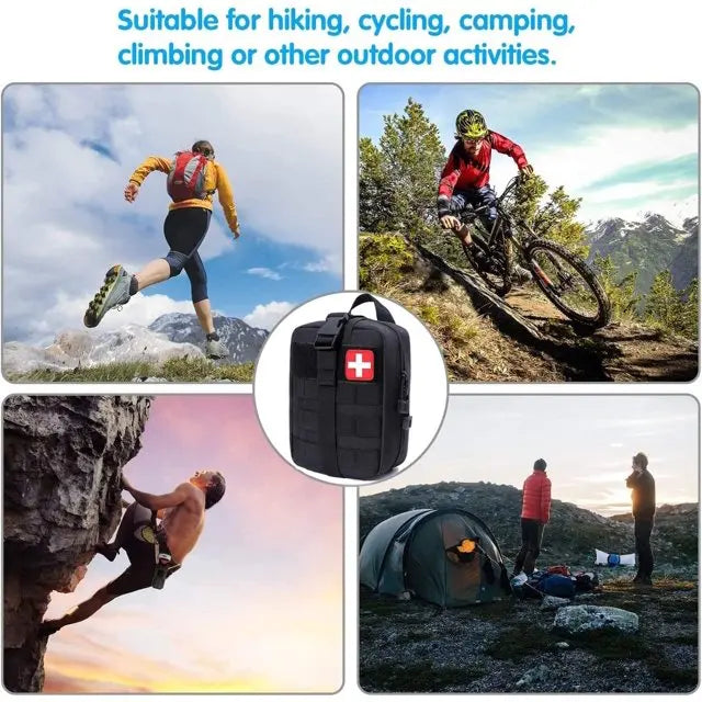 156-Piece Complete First Aid Kit - Emergency Medical Supply for Home, Travel & Outdoor