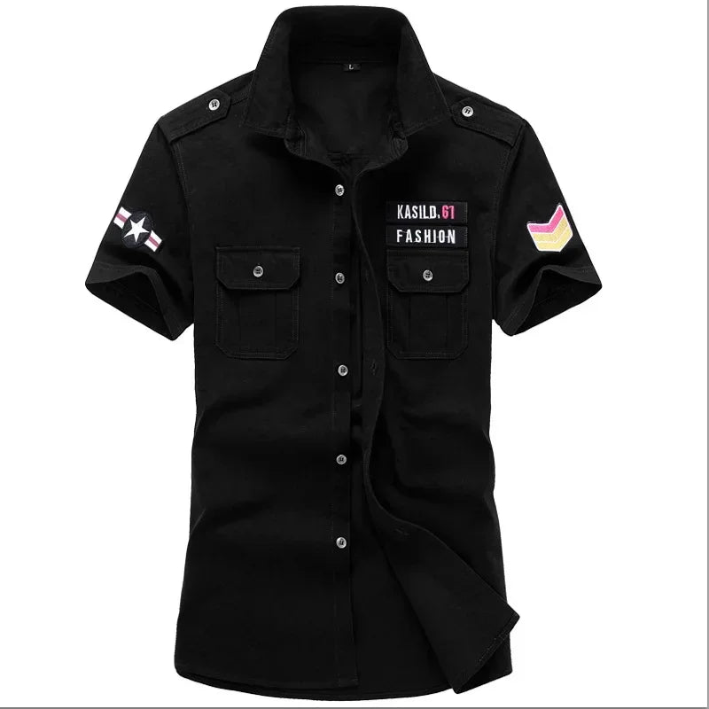 Summer Military Shirt - Airborne Tactical Air Assault Cotton Tee