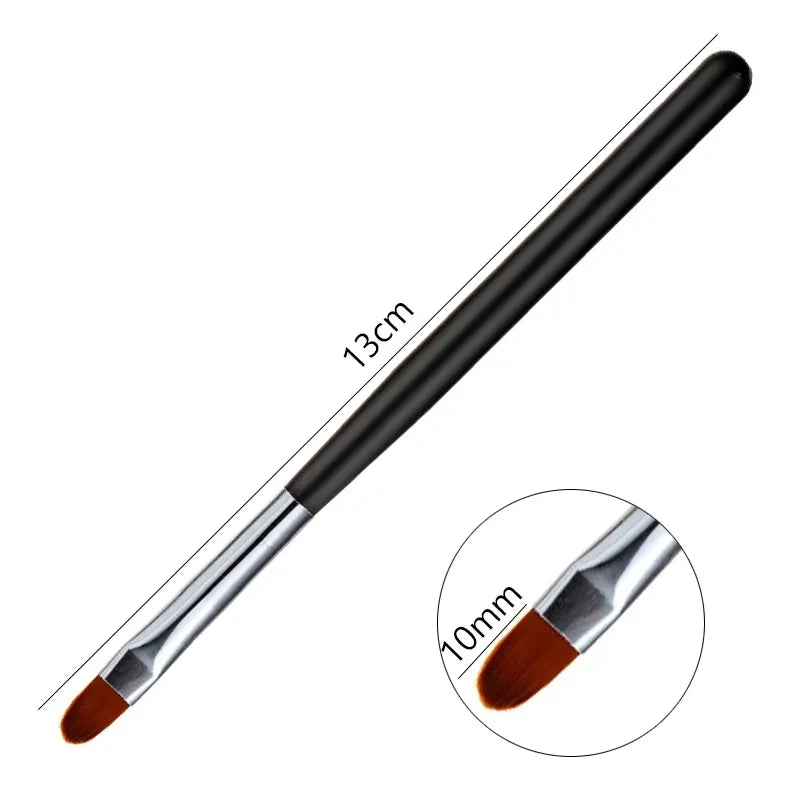 Pinceau professionnel en bois pour nail art - Extension de gel UV et peinture acrylique