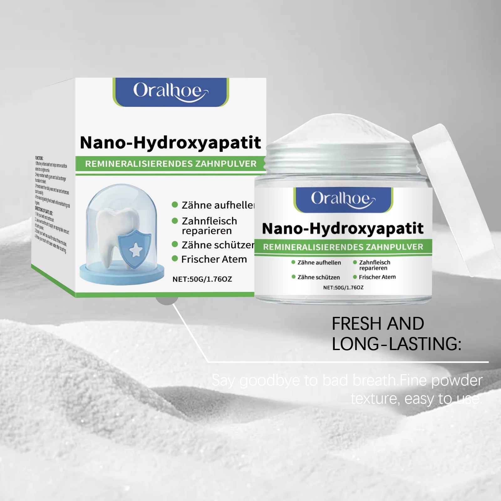 Teeth Whitening Powder Remove Plaque Stains Deep Cleaning Oral Improve Oral Smell Repair Enamel Sensitive Brighten Tooth Care