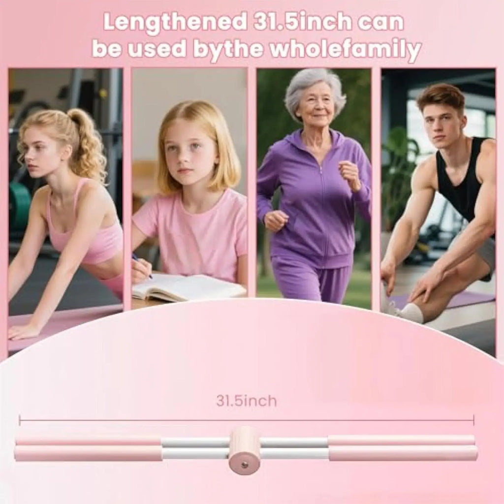 Yoga posture correction stick, Telescopic Pilates posture corrector, Fitness standing posture training buckle body shape stick