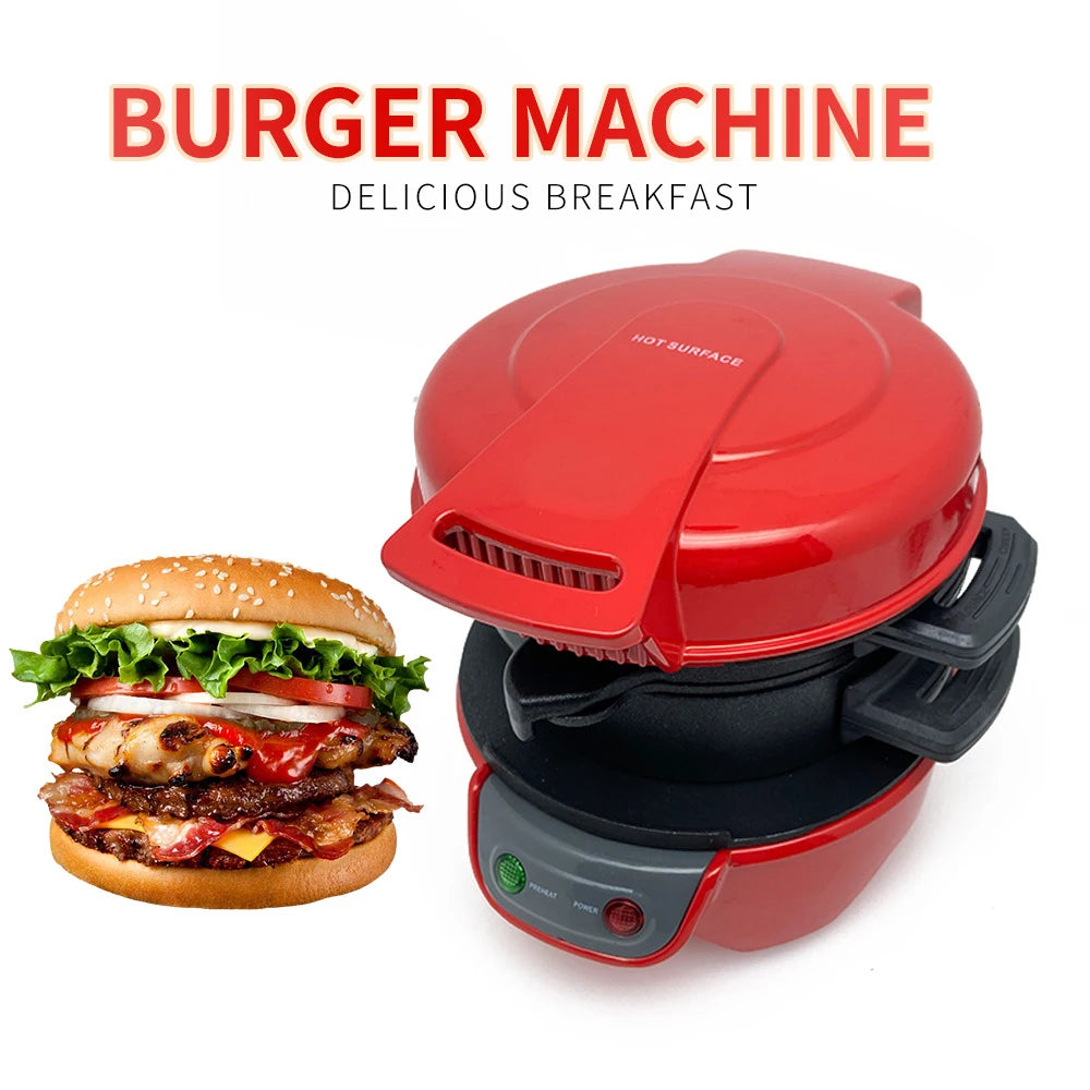 220V/110V Electric Burger Sandwich Maker Machine 600W Hamburg Sandwich Maker With Egg Cooker Ring Machine Bread Waffle Machine