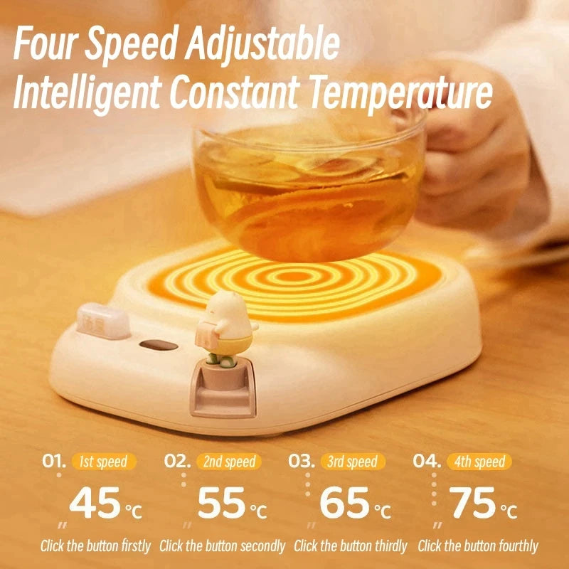 25W Coffee Mug Warmer Cup Heater Electric Hot Plate 4 Temperature Settings Warmer Cup Coaster for Tea Milk Water Heating Pad