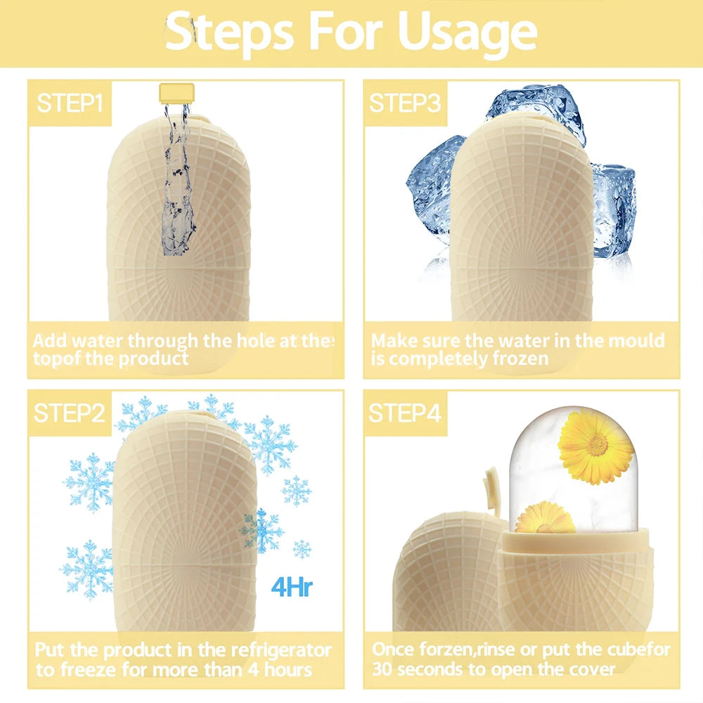 Ice Roller for Face & Eyes - Leak-Proof Cooling & Firming Tool