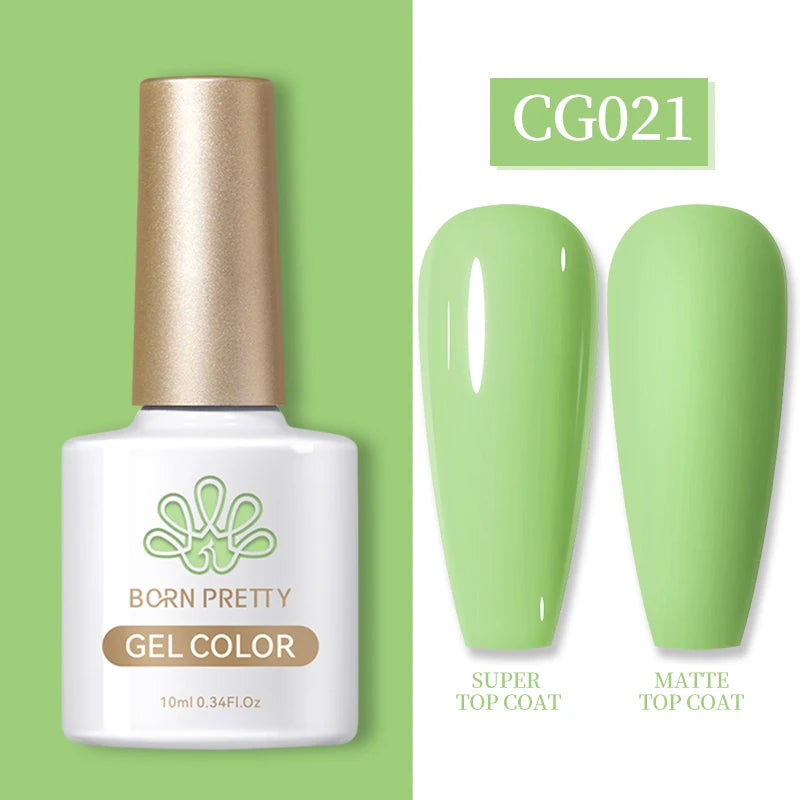 Vernis à ongles gel BORN PRETTY 10 ml, 130 couleurs, semi-permanent, semi-dissolvable, UV, base et top coat.