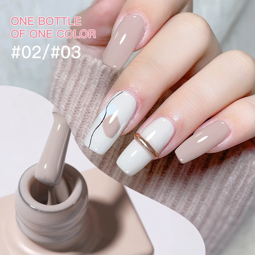 6-Piece UV LED Gel Polish Set - Semi-Permanent Nail Art Kit (15ml)
