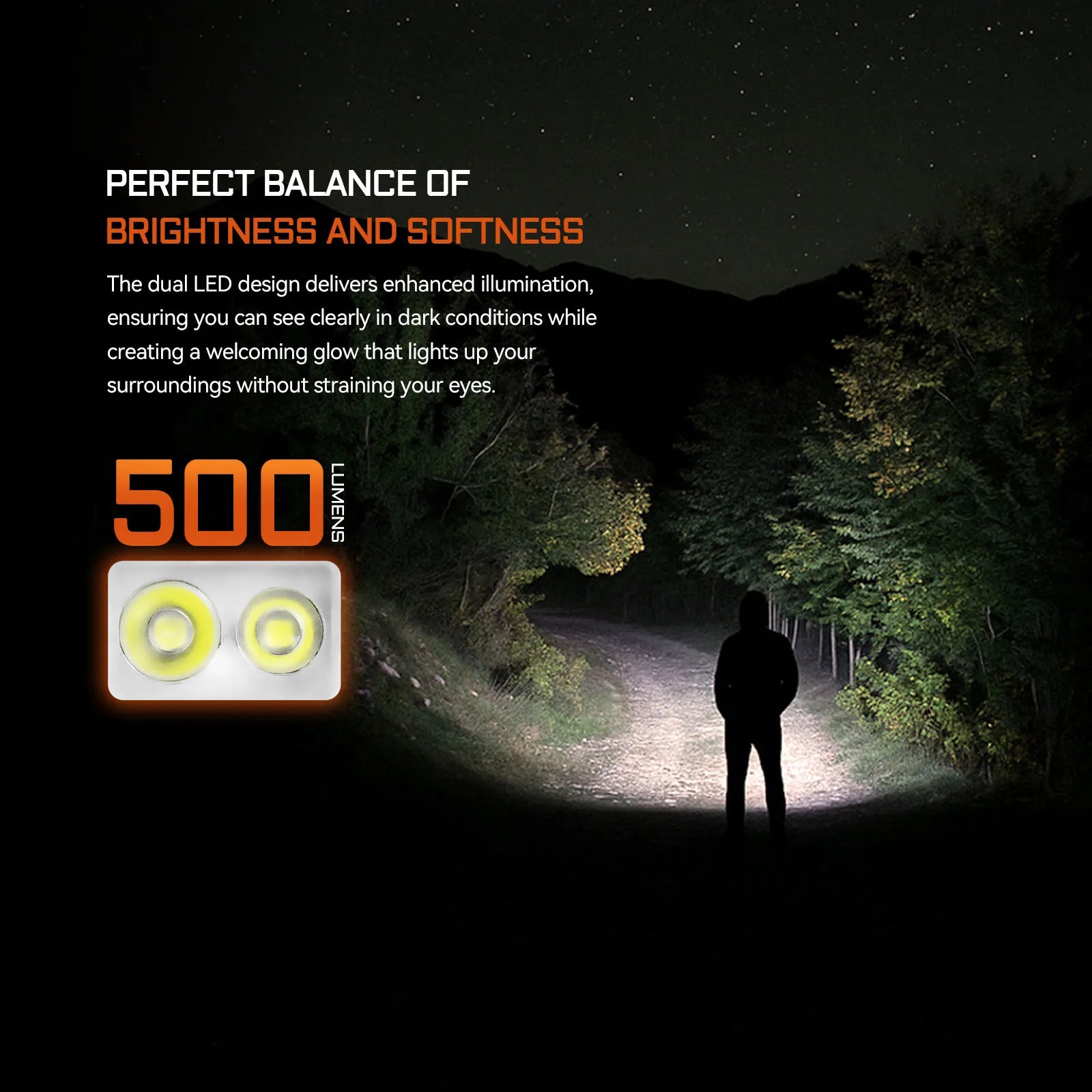 ACEBEAM Keylite 500 EDC Tactical Flashlight - Rechargeable with Self-Defense Strobe