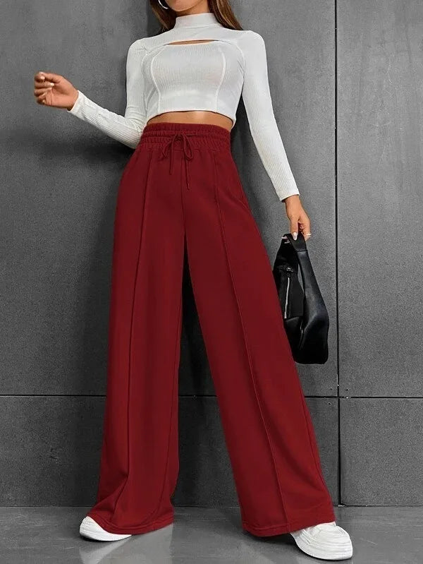 Sports pants for women in autumn 2023, new straight tube loose fitting sanitary pants, wide leg pants, outdoor dance casual pant