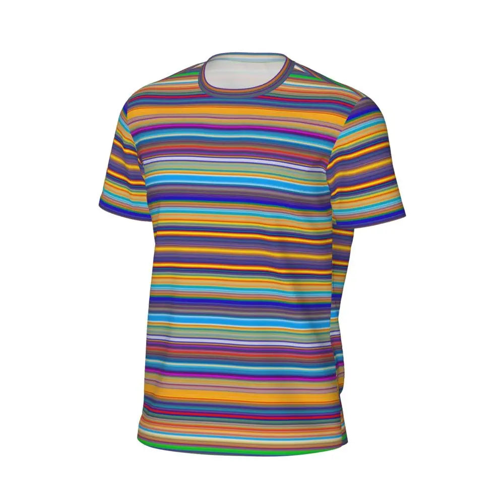 Gym T-Shirt Mondrian Line - Colorful Plaid Y2K Retro Graphic Tee