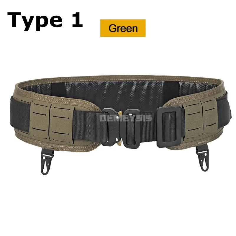Tactical MOLLE Padded Belt - Combat Waist Belt for Airsoft & Hunting