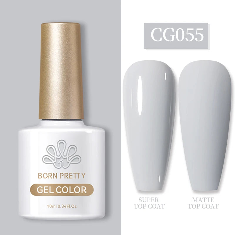 Vernis à ongles gel BORN PRETTY 10 ml, 130 couleurs, semi-permanent, semi-dissolvable, UV, base et top coat.