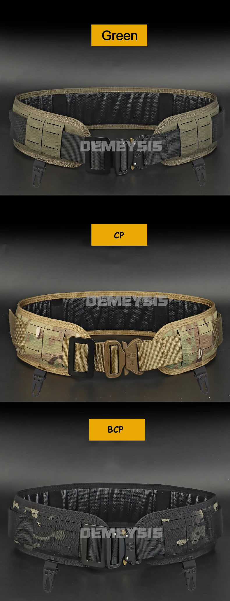 Tactical MOLLE Padded Belt - Combat Waist Belt for Airsoft & Hunting