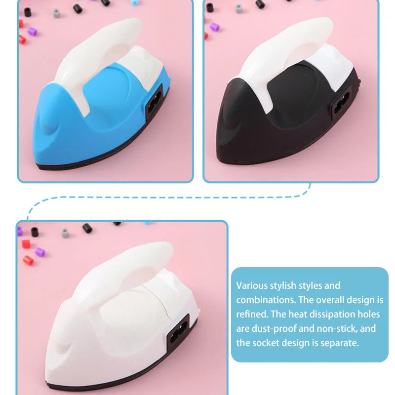 Mini fer à repasser électrique, fer à repasser portable et pratique, avec coussinet isolant en silicone pour repasser le linge.