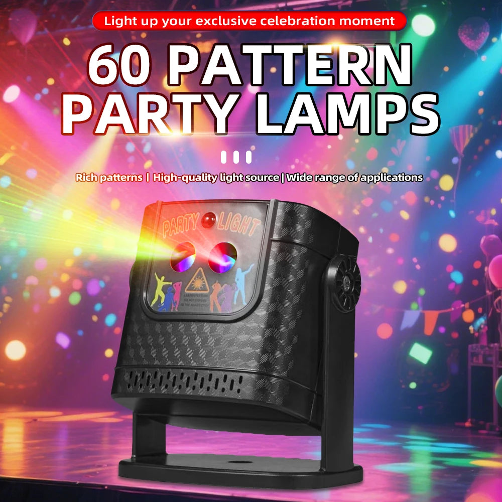 60-Pattern Party Effect Light Projector