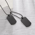 Collier avec plaque militaire - Acier inoxydable