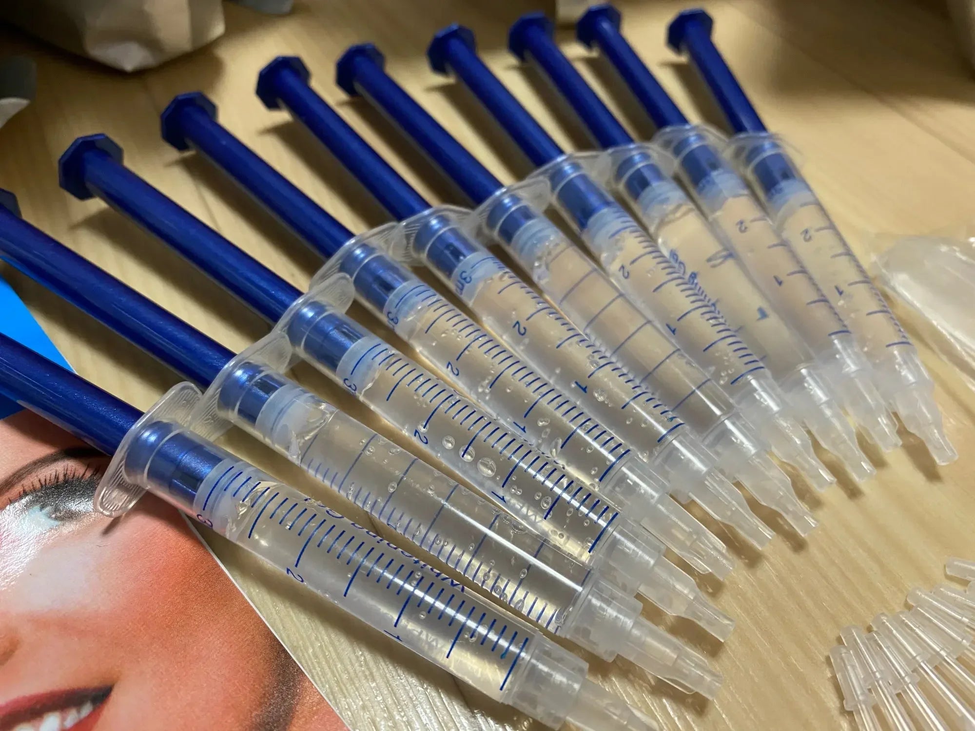 Home Use Teeth Whitening Kit Oral gels Tooth Whitener Bleaching White With 44% Peroxide whitening teeth gels dental brush