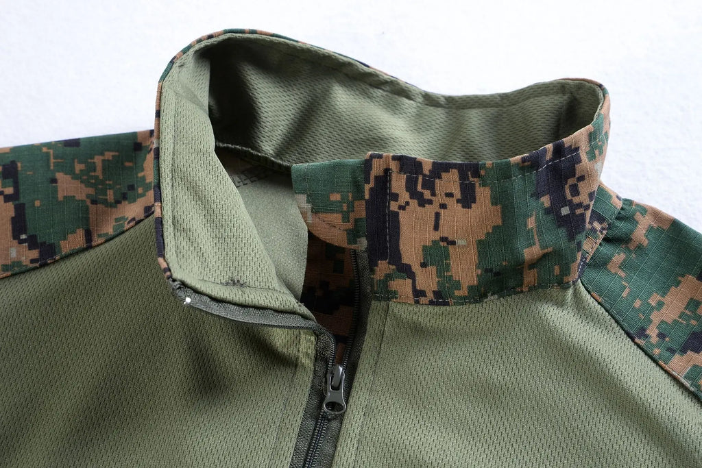 Camo Tactical Shirt Short Sleeve - Quick Dry Combat T-Shirt