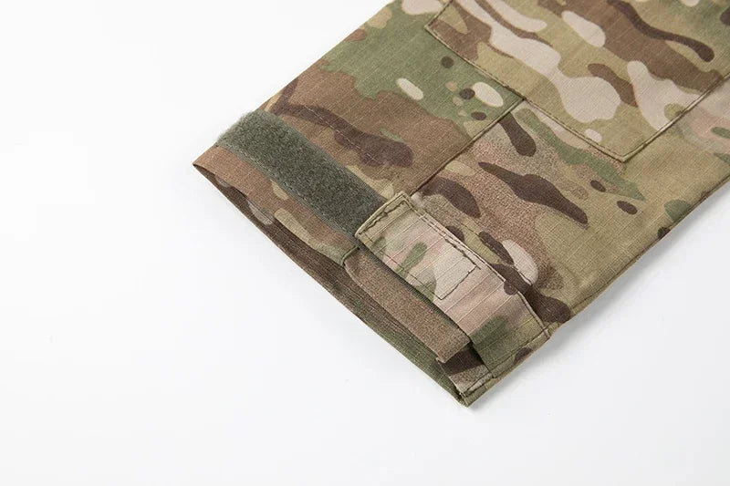 Tactical Airsoft Army Combat Shirt - Breathable CP Camo Zipper Tee