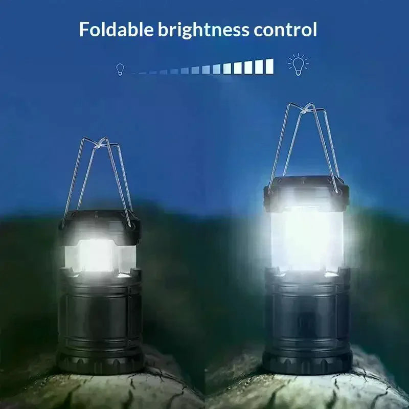 Lampe de camping LED portable, pliable et suspendue, mini lanterne, lampe torche LED puissante et lumineuse, lampe LED de poche