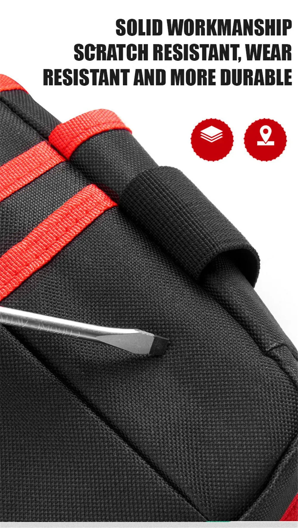 Sacoche ceinture à outils professionnelle - Pochette de rangement à 8 poches pour électriciens