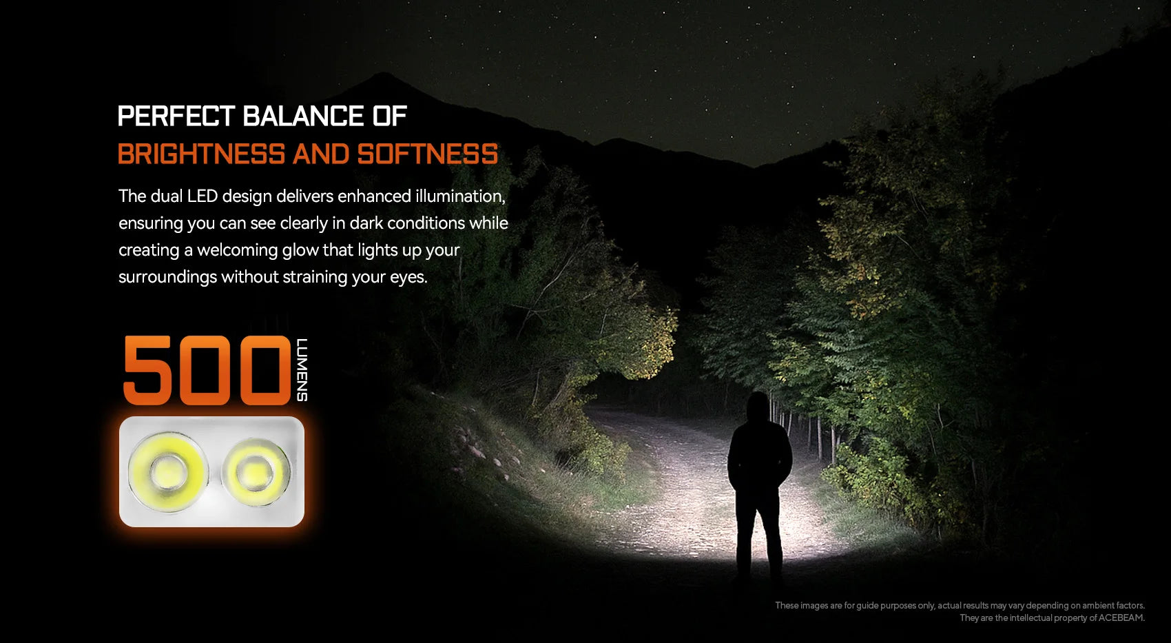 ACEBEAM Keylite 500 EDC Tactical Flashlight - Rechargeable with Self-Defense Strobe