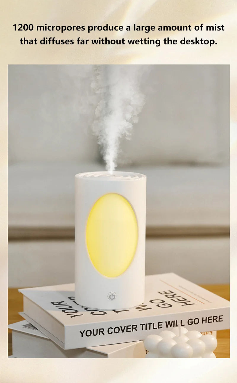 Diffuseur d'arômes portable 600 ml - Humidificateur sans fil avec lumières LED