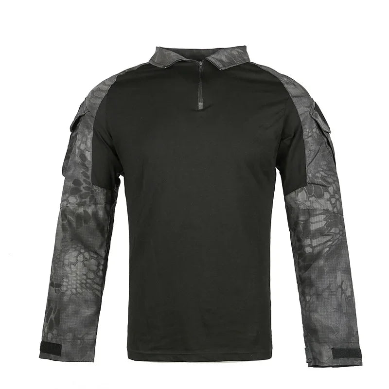 Outdoor Tactical Hiking Long Sleeve Shirt - Camouflage Combat Tee