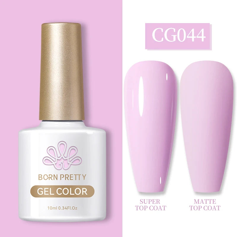 Vernis à ongles gel BORN PRETTY 10 ml, 130 couleurs, semi-permanent, semi-dissolvable, UV, base et top coat.