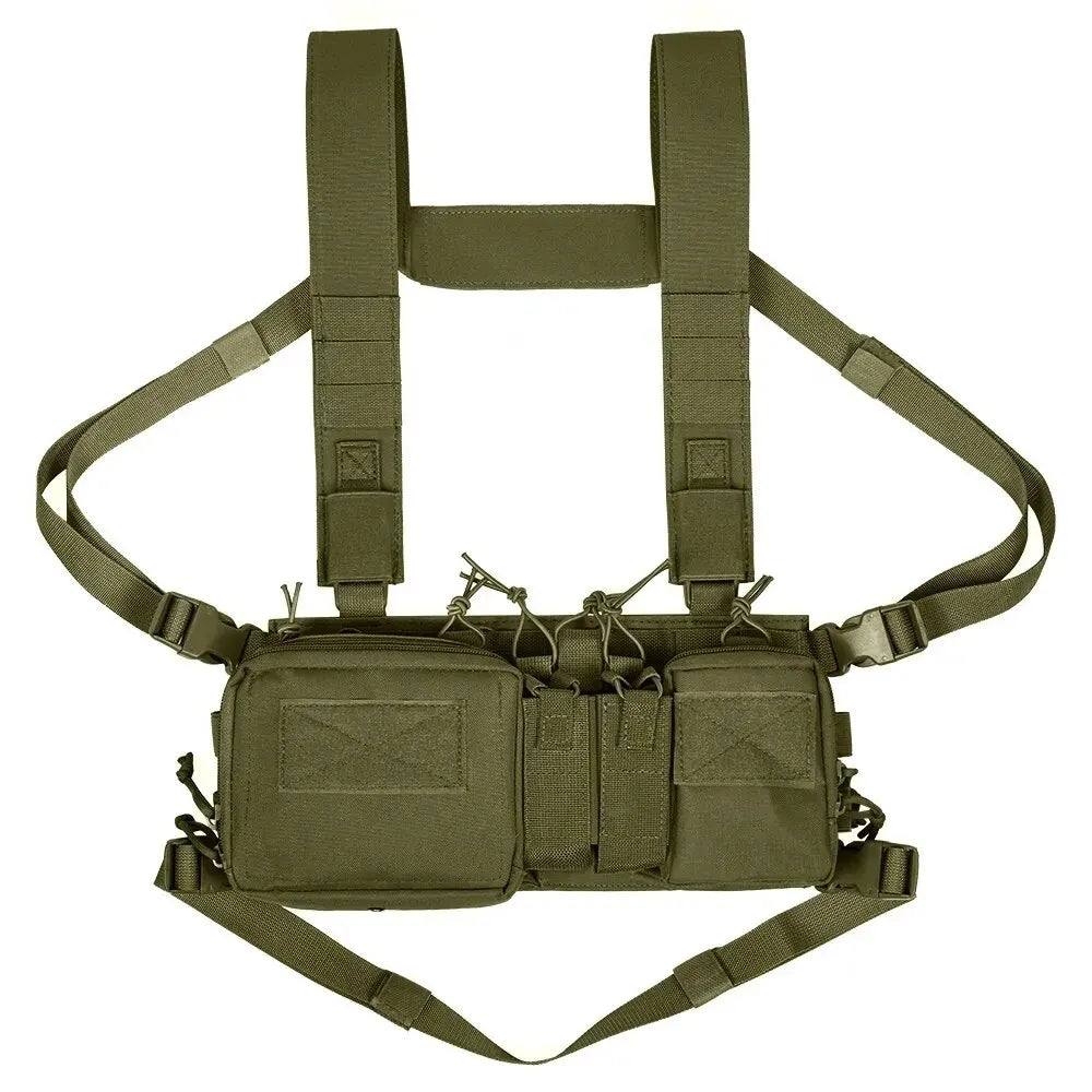 Tactical Chest Rig Vest - 500D Nylon Modular Gear for Airsoft & Hunting