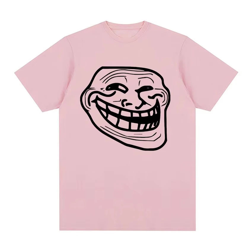 Funny Memes Troll Face T-Shirt - Retro Harajuku Streetwear Tee