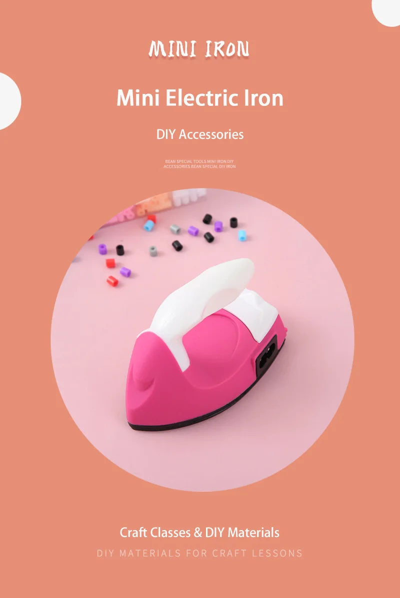 Mini fer à repasser électrique, fer à repasser portable et pratique, avec coussinet isolant en silicone pour repasser le linge.