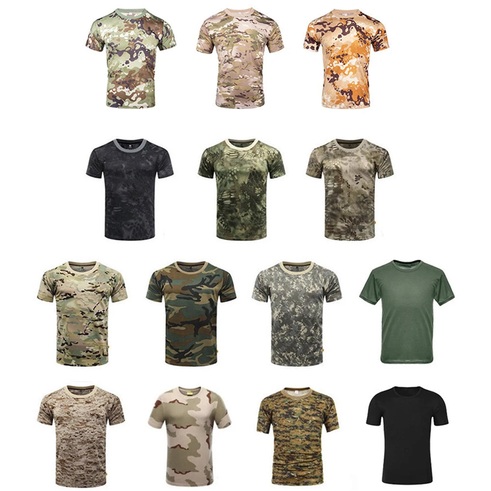 Outdoor Sports Camouflage T-Shirt - Quick Dry Hiking & Hunting Tee