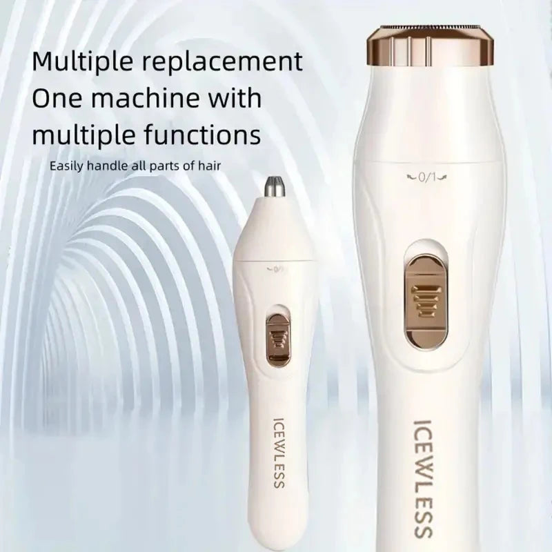 3-in-1 Electric Hair Removal Set - USB Rechargeable Trimmer for Nose, Body & Face