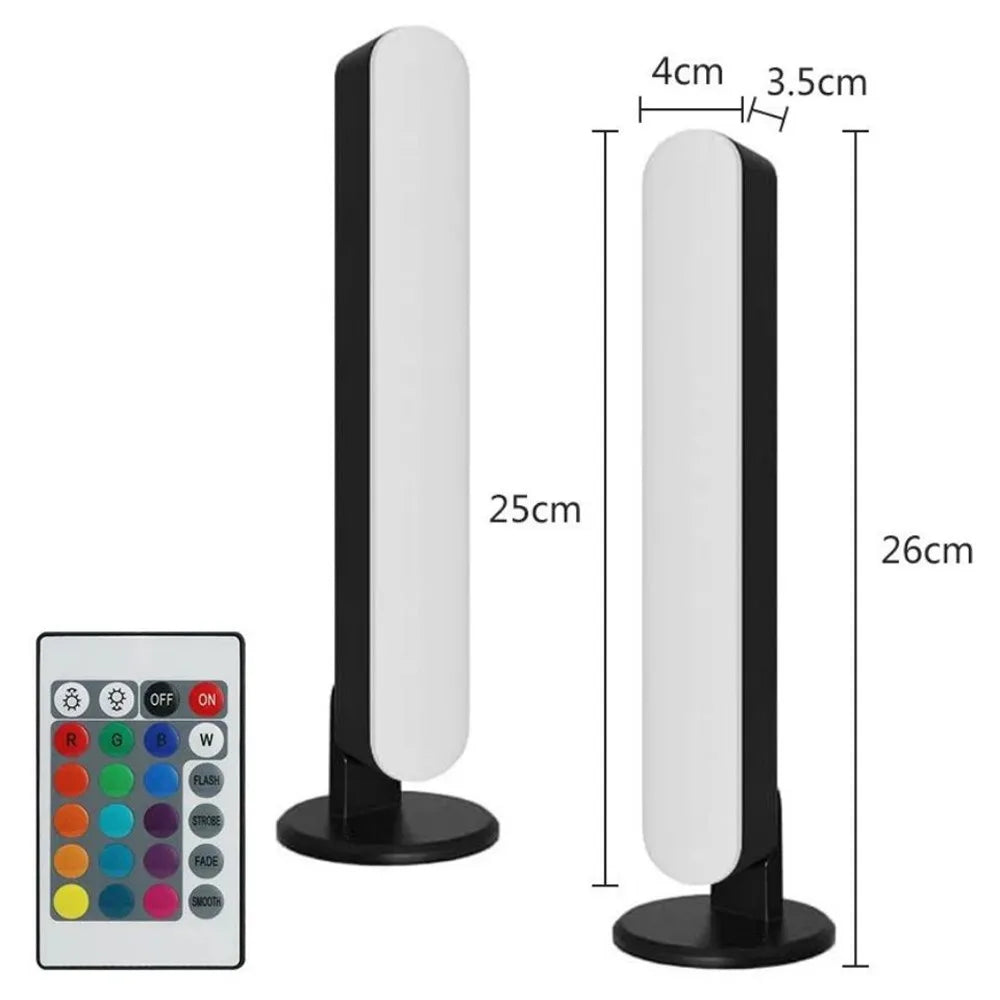 Lampe d'ambiance LED intelligente Symphony avec contrôle du son et application de commande, idéale pour la TV, l'ordinateur et les jeux vidéo. Décoration pour bureau.