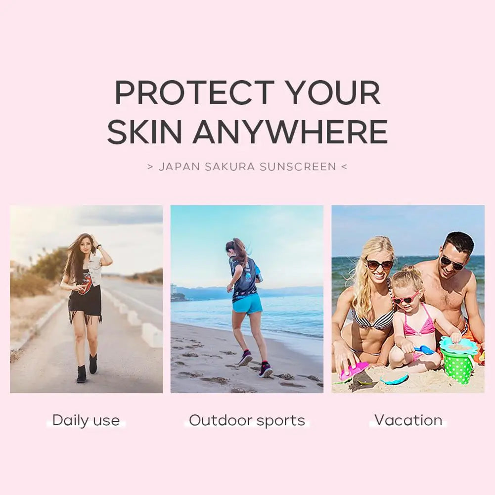 Sakura Sunscreen Cream SPF50 - Moisturizing UV Protection for Face & Body