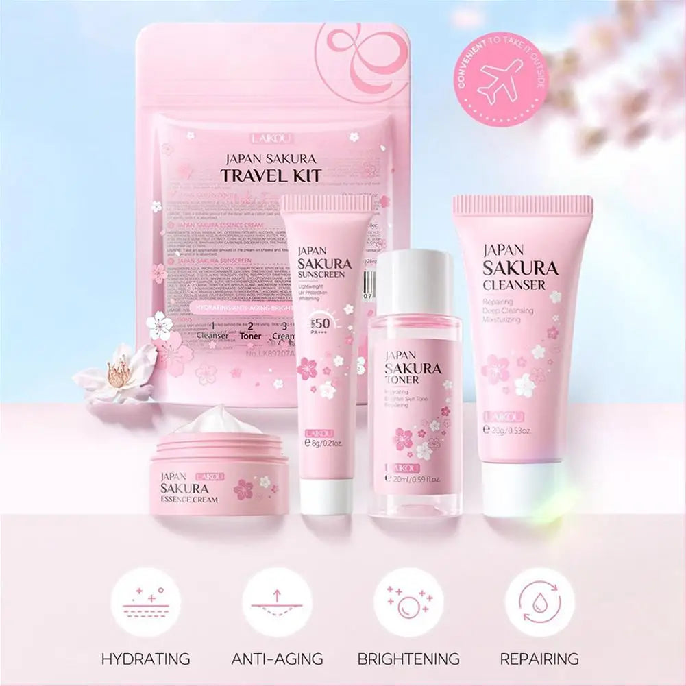 Sakura Skin Care Set - Complete Cleansing & Moisturizing Collection