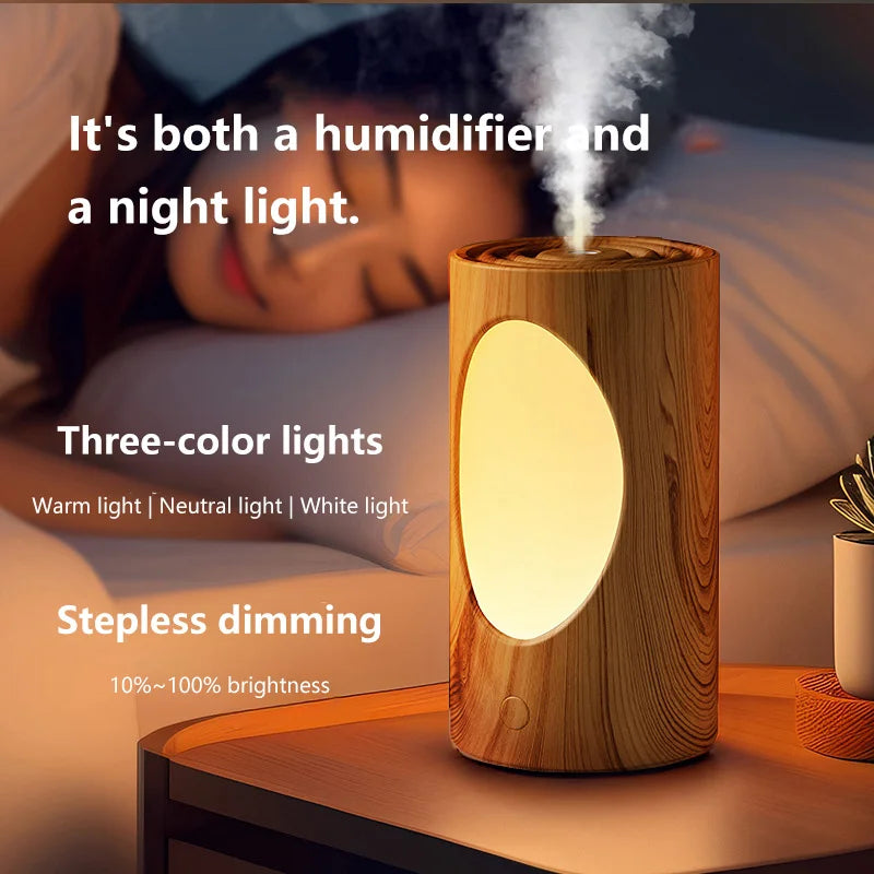 600ml Portable Aroma Diffuser - Wireless Humidifier with LED Lights