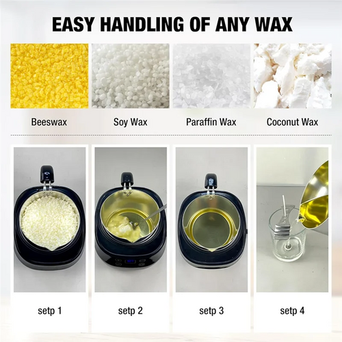A74E-Wax Pot 1000Ml Capacity, Candle For Making Kit With Wax Melter, For Candle Jars, US Plug
