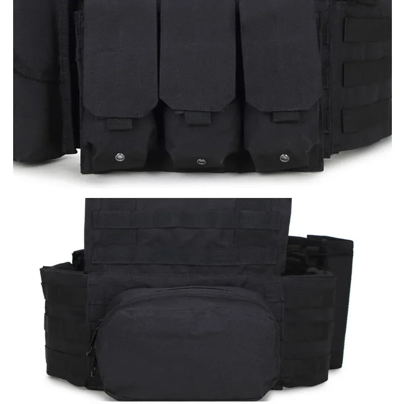 6094 Military Combat Army Wargame VestNylon Pouch Molle Gear Tactical Vest Body Armor Hunting Plate Carrier Airsoft Accessories