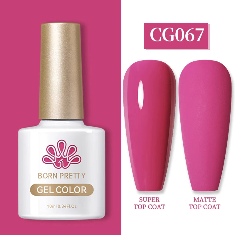 Vernis à ongles gel BORN PRETTY 10 ml, 130 couleurs, semi-permanent, semi-dissolvable, UV, base et top coat.