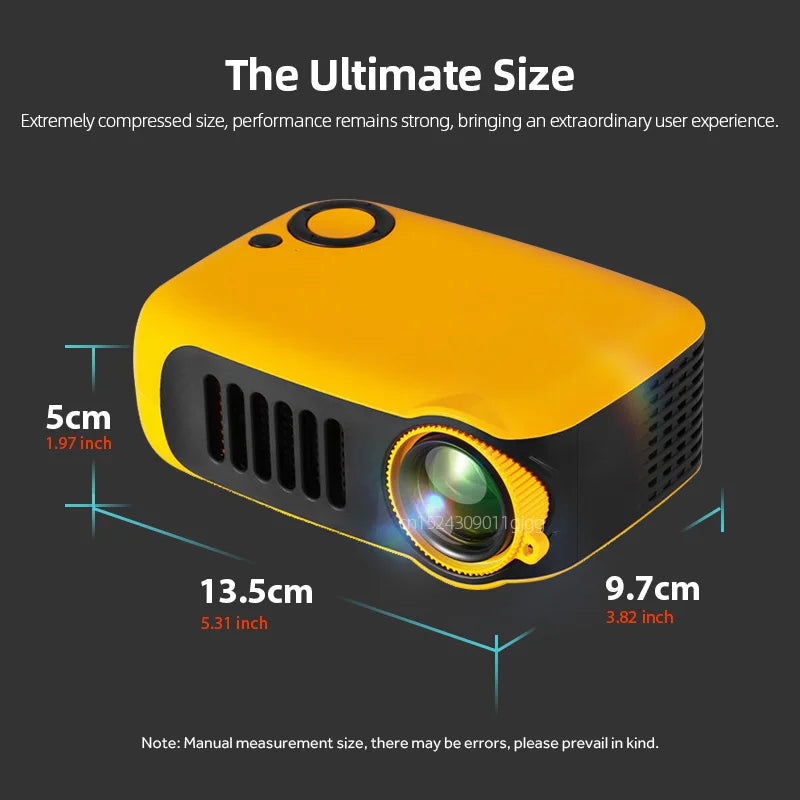 Portable LED Mini Projector - 1080P & 4K Support