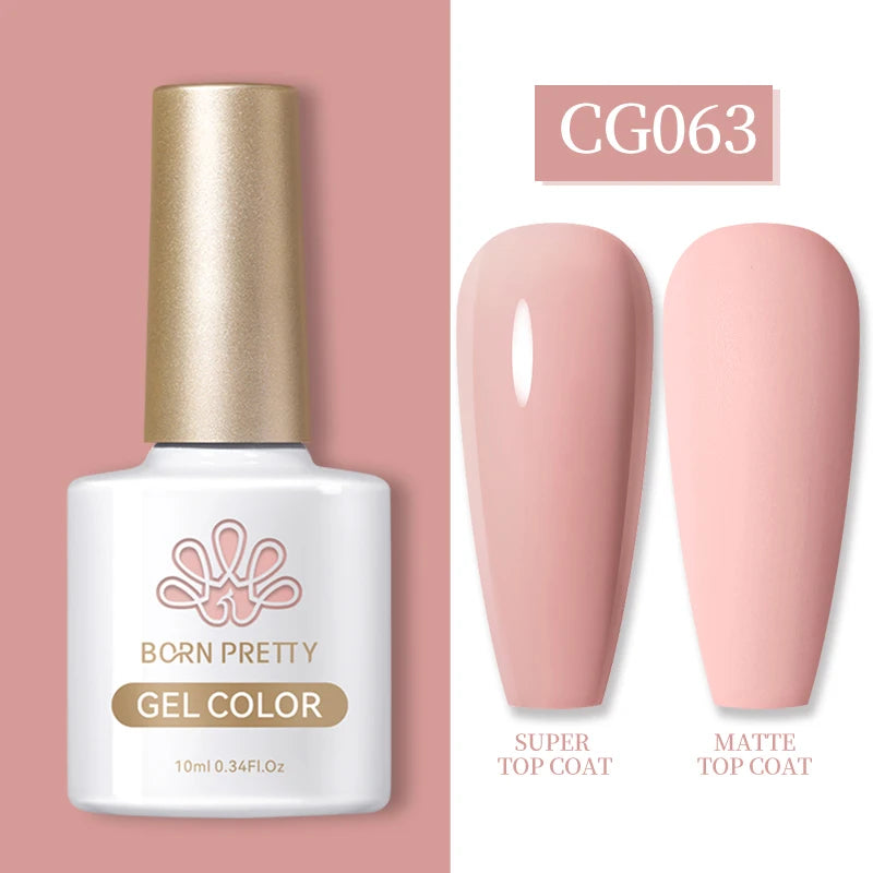 BORN PRETTY 10ml Gel Nail Polish Gel 130 Colors Semi Permanent Solid Nail Gel Varnish Soak Off UV Gel for Base Top Coat
