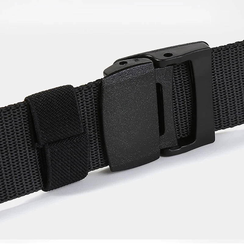 Ceinture militaire homme ajustable, ceinture tactique militaire pour le travail en extérieur et la chasse, avec boucle en plastique, 120 cm de longueur