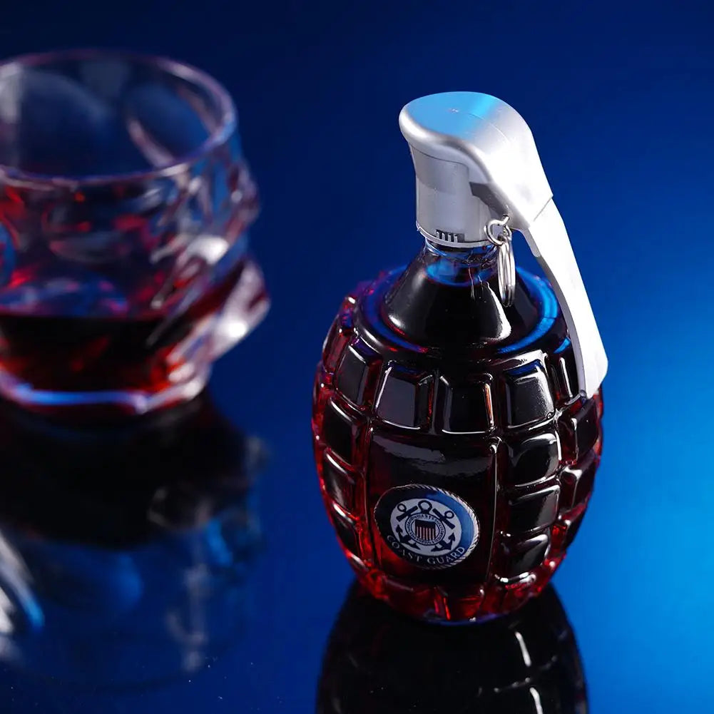 Military Hand Whiskey Bottle Grenade Engraved Liquor Bottle Sealed Whiskey Jar Storage Unique Gift For Men Bar Office Home