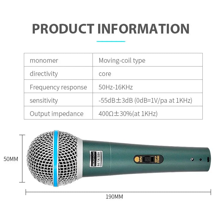 Microphone filaire professionnel - Karaoké, jeux vidéo et streaming en direct