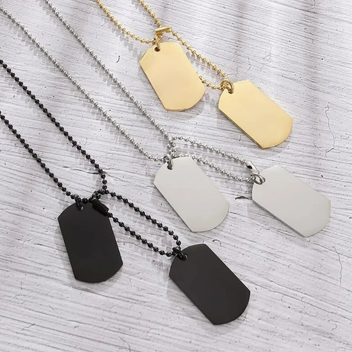 Military Dog Tag Necklace - Stainless Steel