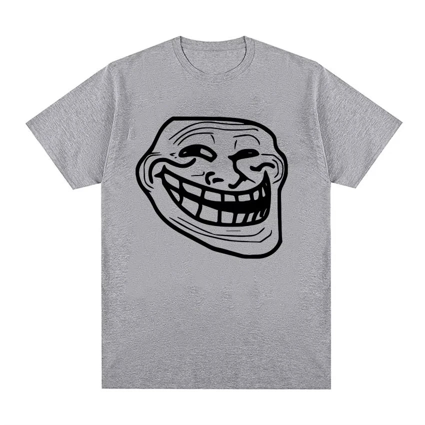 Funny Memes Troll Face T-Shirt - Retro Harajuku Streetwear Tee